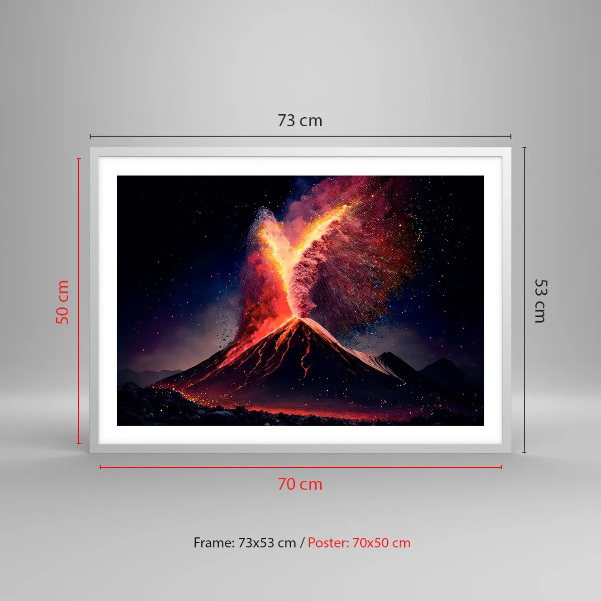 Poster in een witte lijst - Schoonheid en verschrikking - 70x50 cm