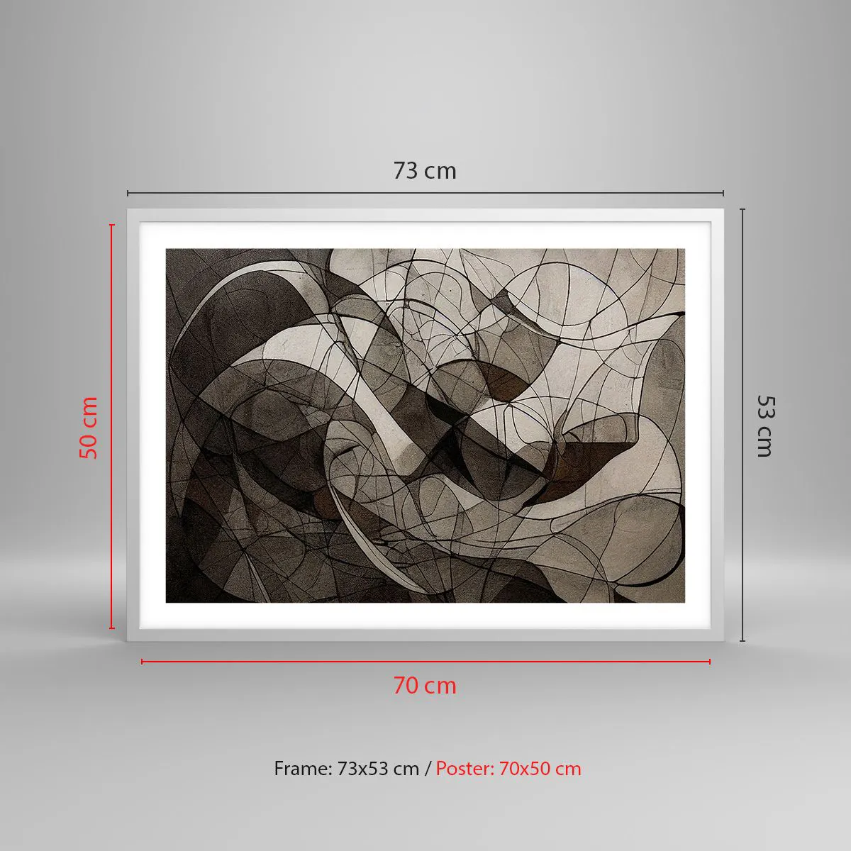 Poszter fekete keretben - A föld színeinek keringése - 70x50 cm