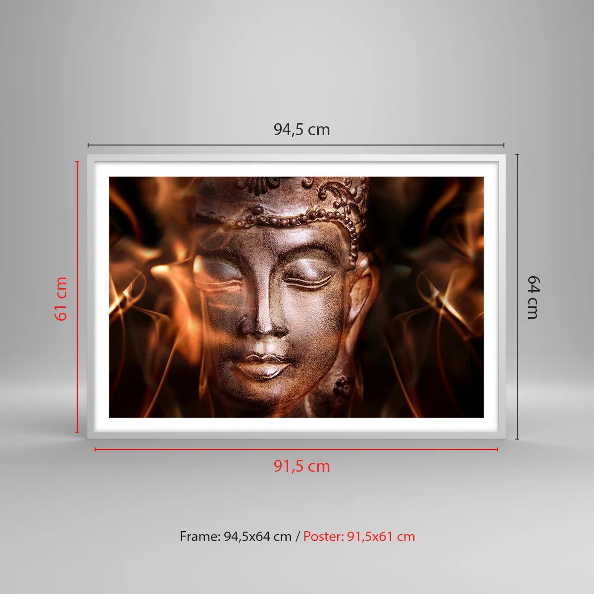 Poszter fekete keretben - Csak itt és most létezik - 91x61 cm