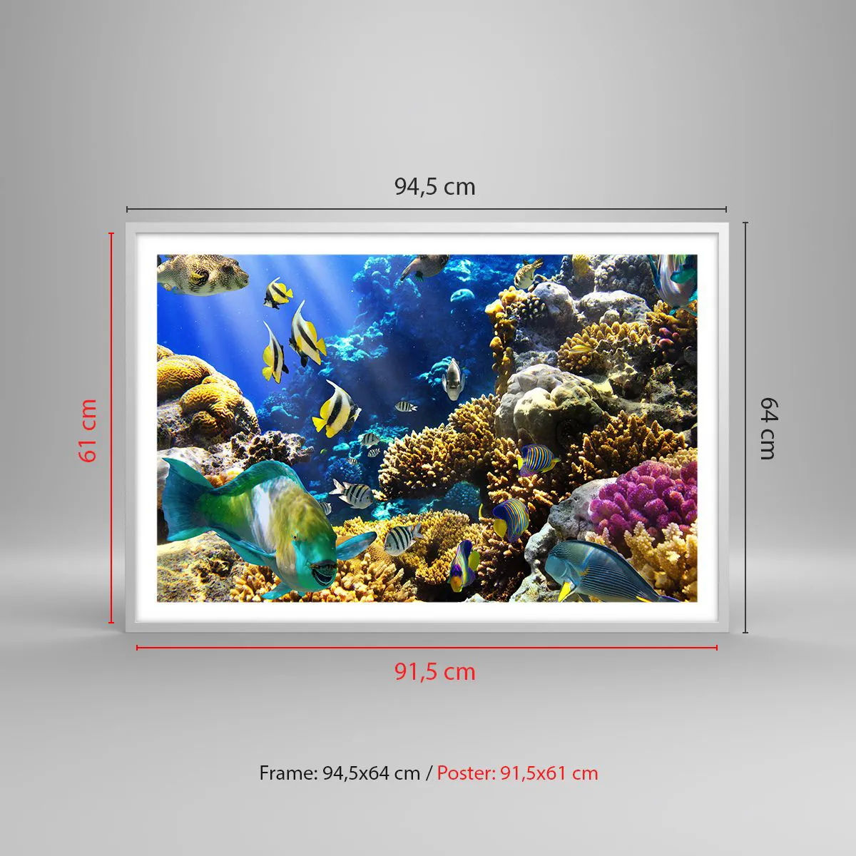 Poster in cornice bianca - Traffico intenso sulla via delle vacanze - 91x61 cm