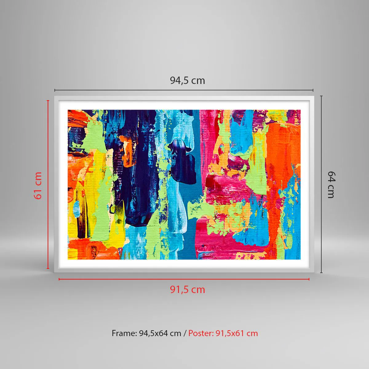 Poster in white frmae - Life Is Beautiful! - 91x61 cm