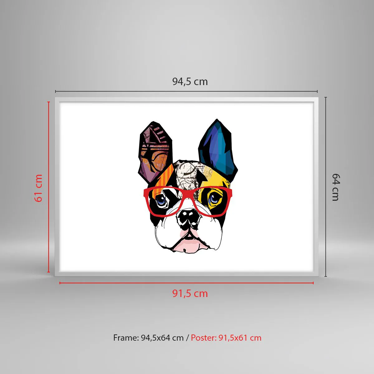 Póster en marco blanco - El intelectual - 91x61 cm