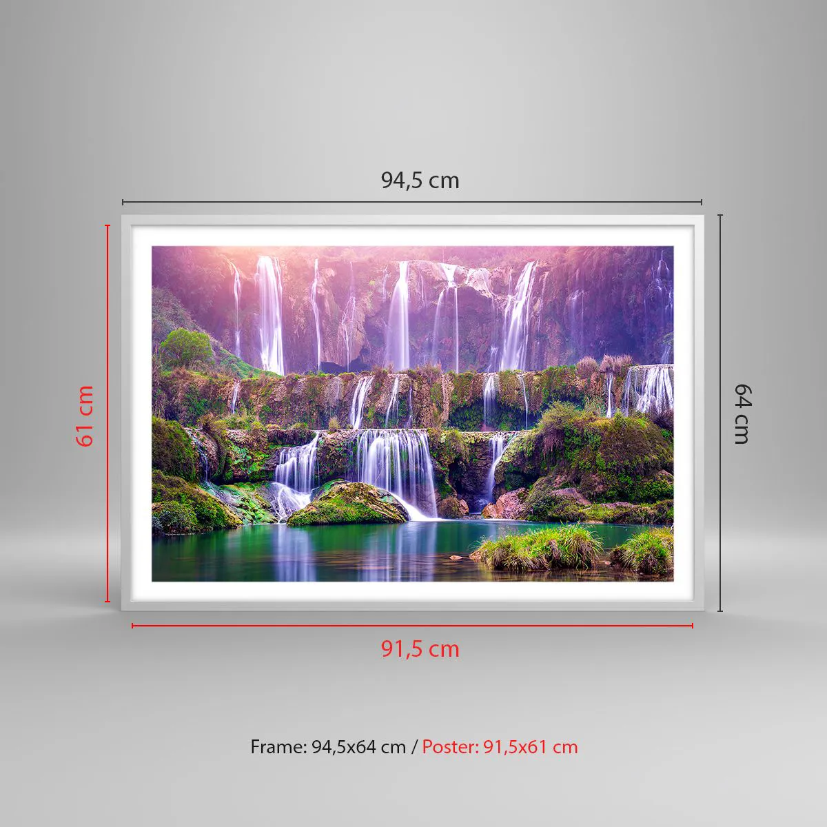 Affisch i vit ram - Trappan till himlen - 91x61 cm