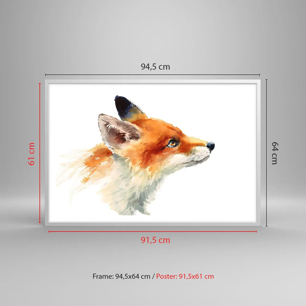 Poster in einem weißen Rahmen - Man kann nie vorsichtig genug sein - 91x61 cm