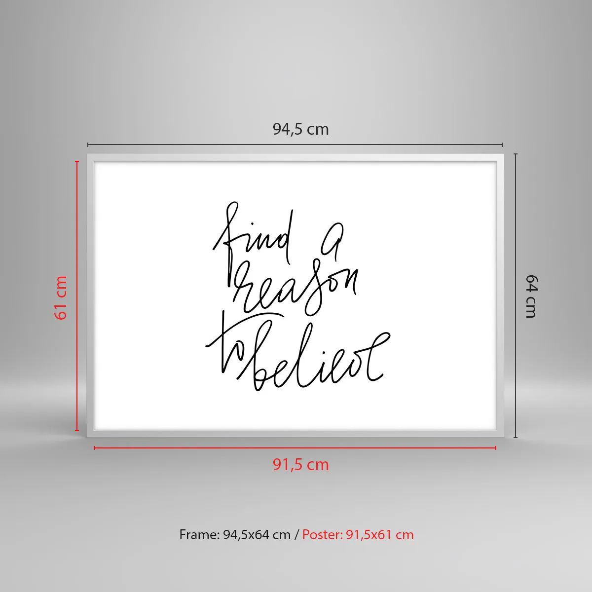 Poszter fekete keretben - Ez lehetséges - 91x61 cm