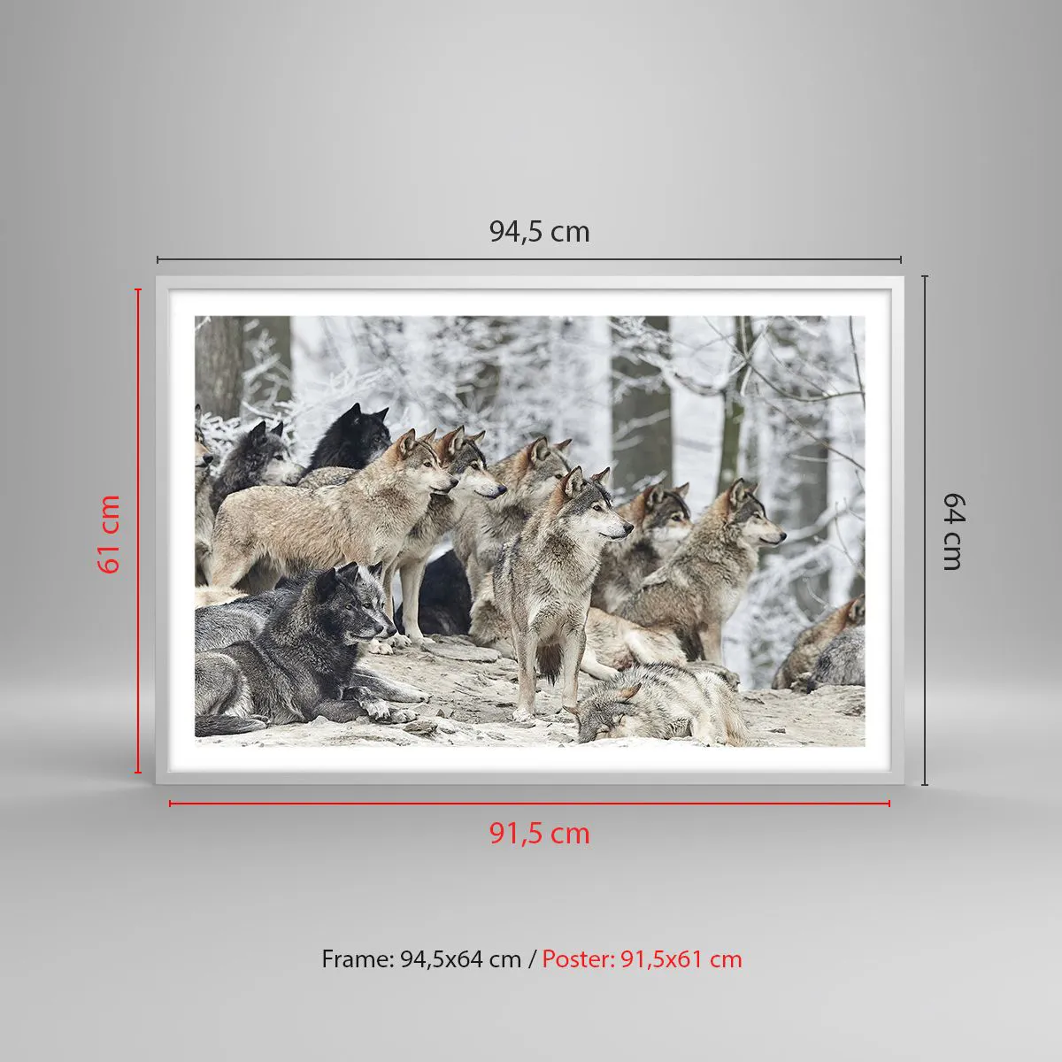 Plakát v bílém rámu - Rodina a přátelé - 91x61 cm