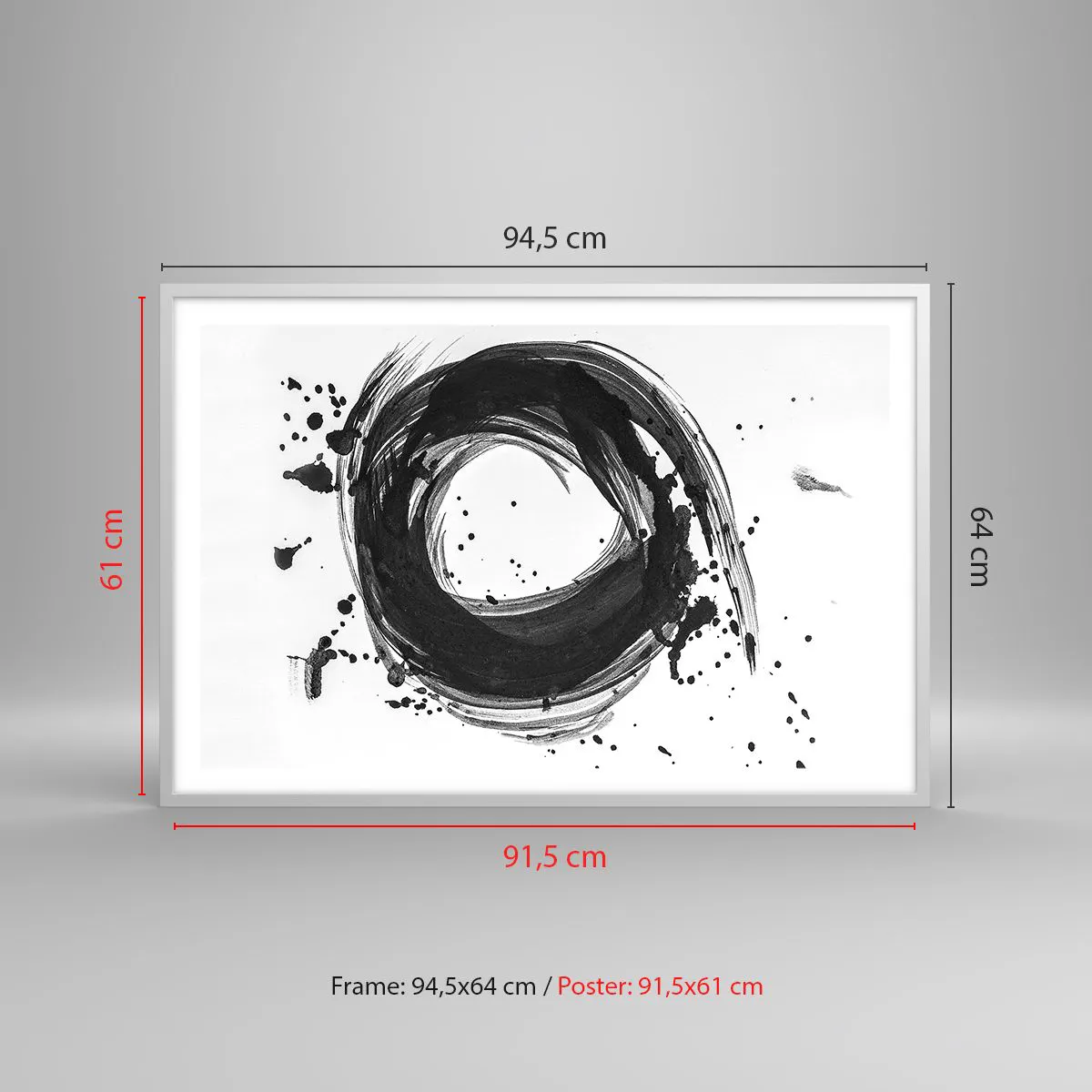 Affiche dans un cadre blanc - Poster - Le tourbillon de la création - 91x61 cm