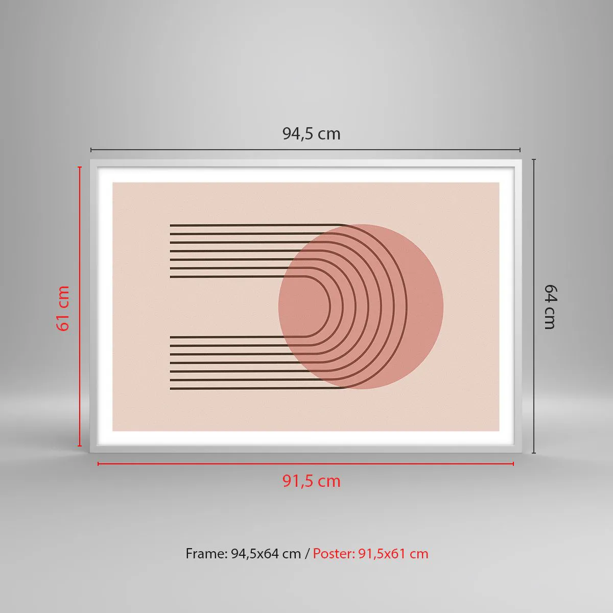 Poster in einem weißen Rahmen - Unwiderstehliche Anziehungskraft - 91x61 cm