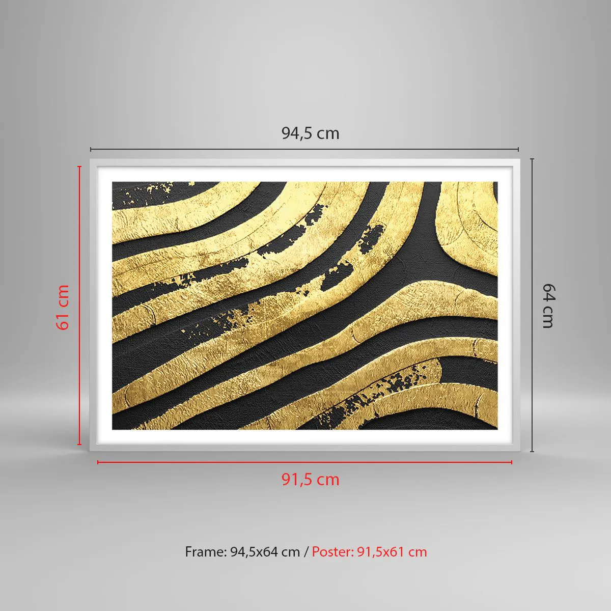 Affiche dans un cadre blanc - Poster - Tout coule - 91x61 cm