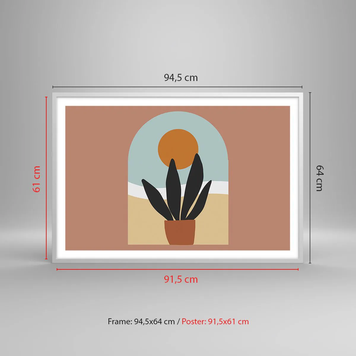 Affisch i vit ram - Små glädje - 91x61 cm