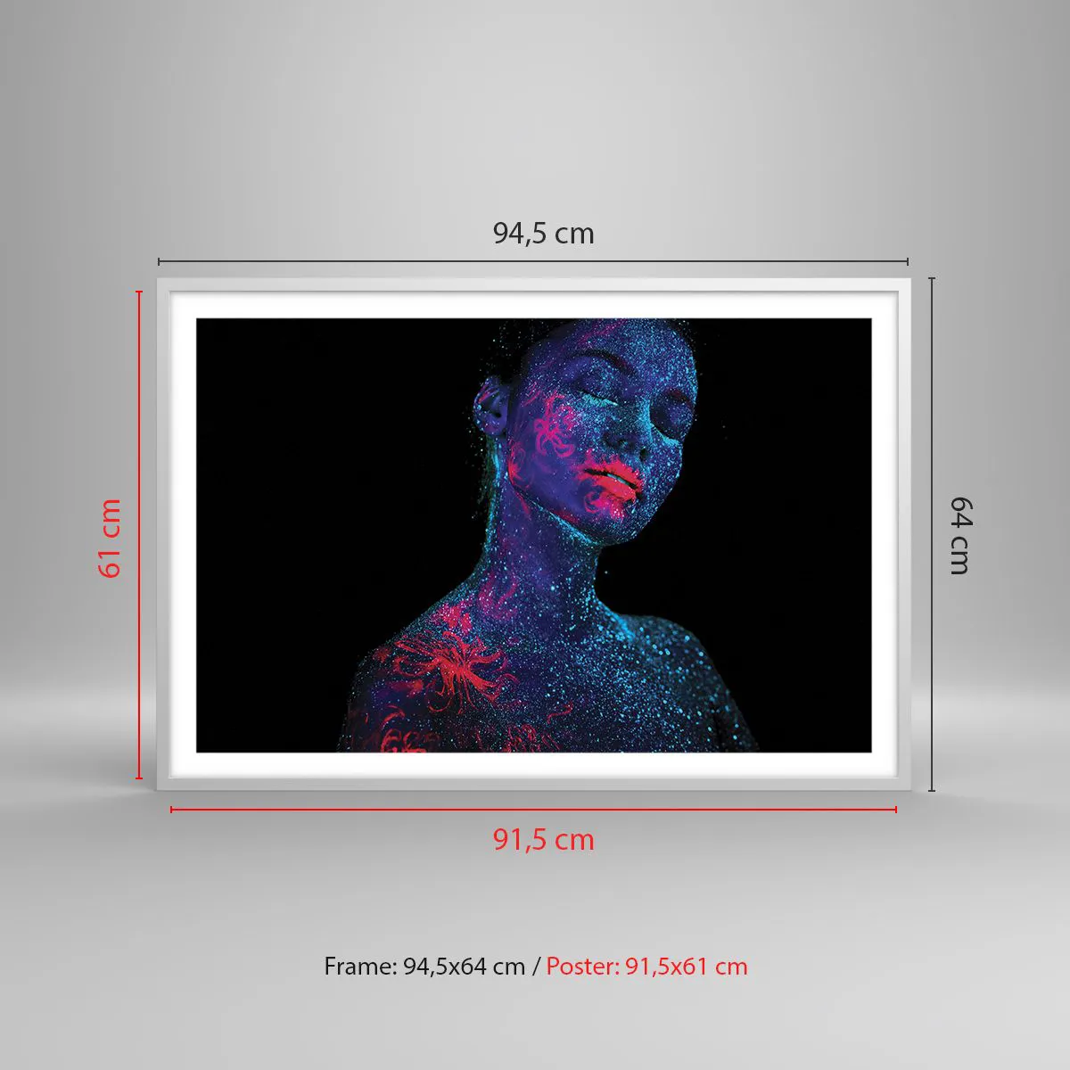 Poster in einem weißen Rahmen - Im Sternenstaub - 91x61 cm