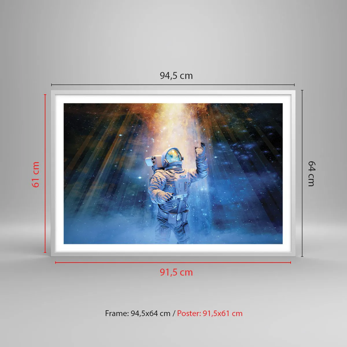 Poster in einem weißen Rahmen - Endlich am Ende - 91x61 cm