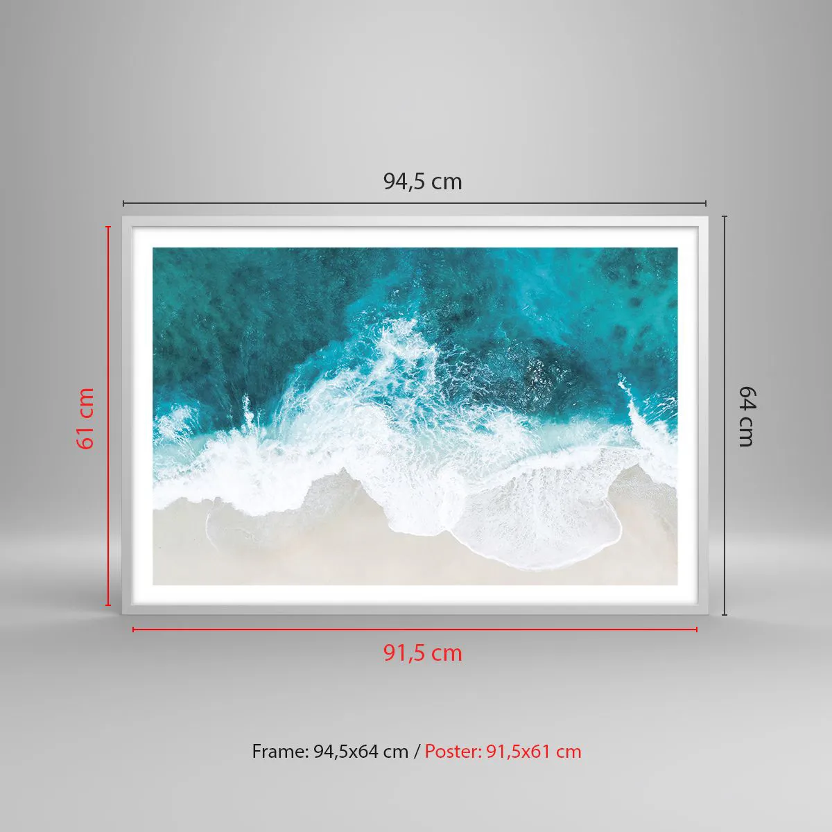 Poster in white frmae - Natural Caress - 91x61 cm