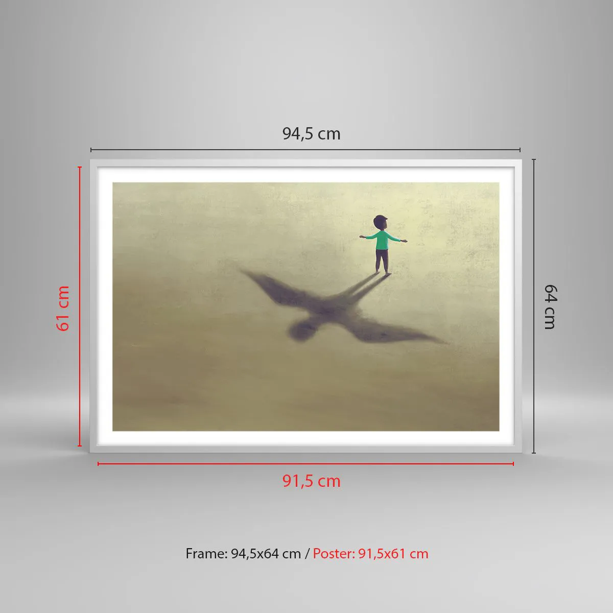 Plagát v bielom ráme - Hrdina budúcnosti - 91x61 cm