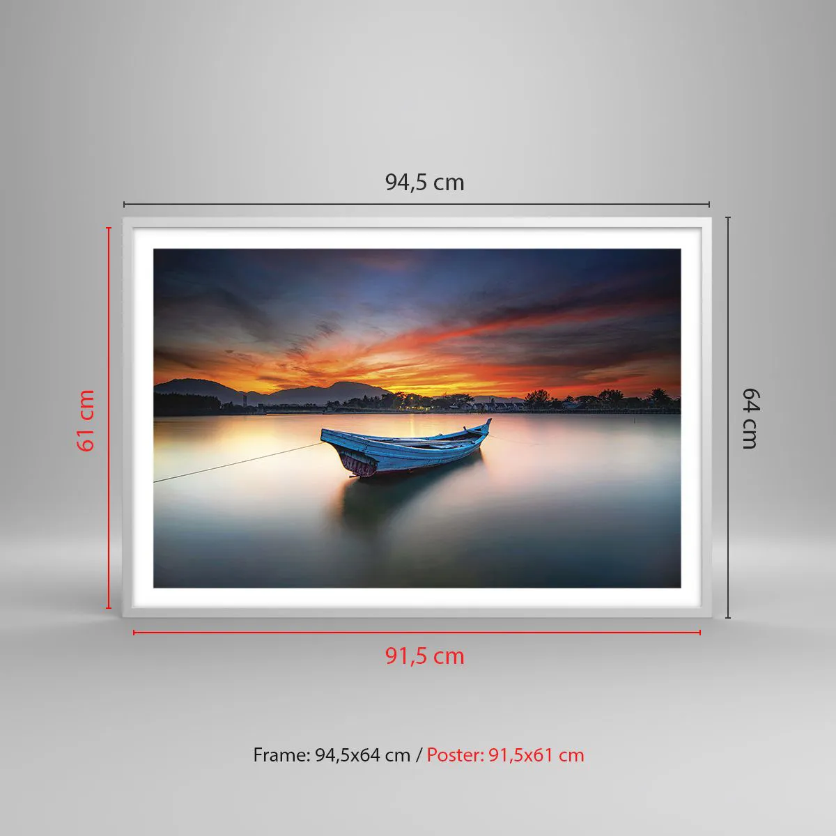 Poszter fekete keretben - Jó éjszaka jön - 91x61 cm