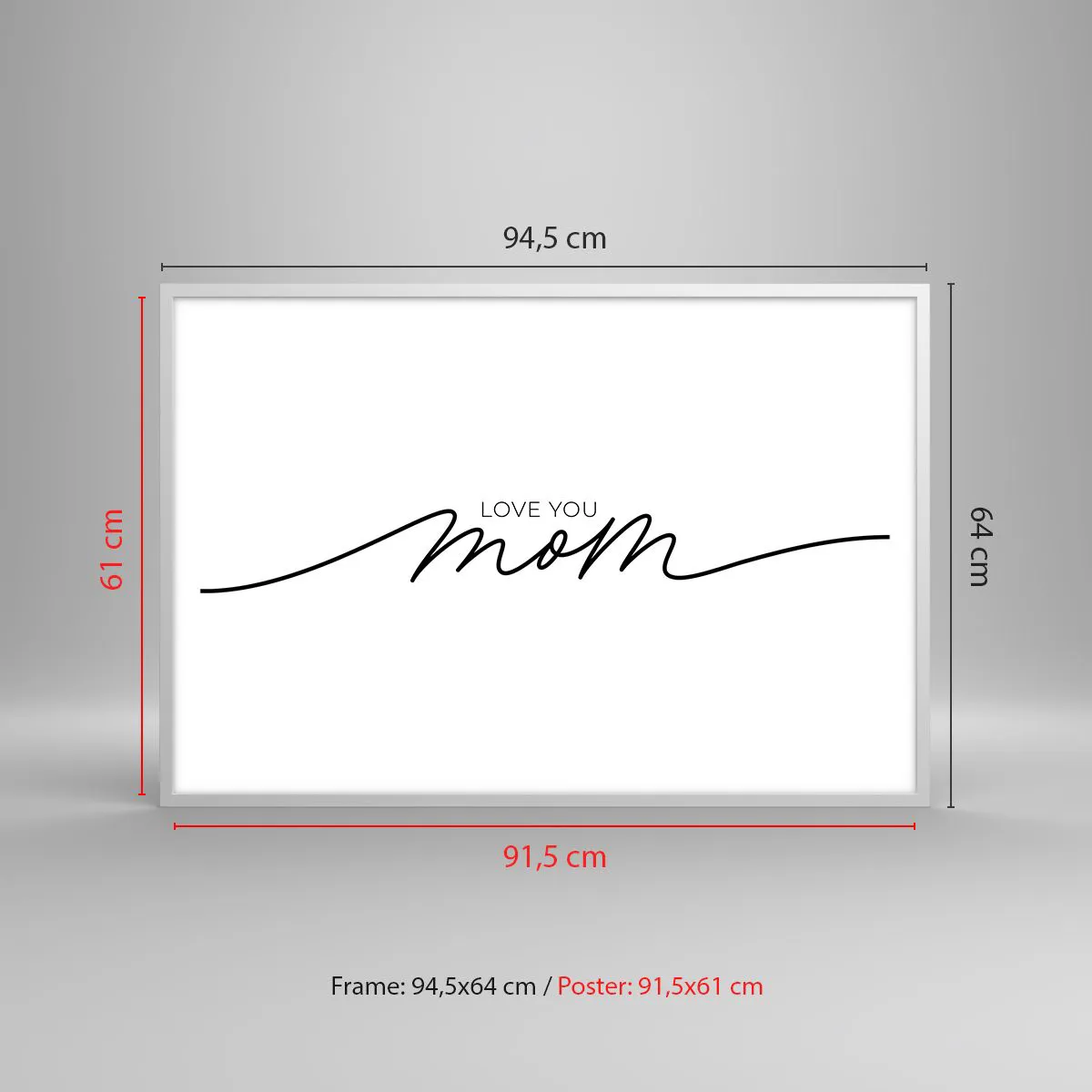 Poster in cornice bianca - Grande commozione - 91x61 cm