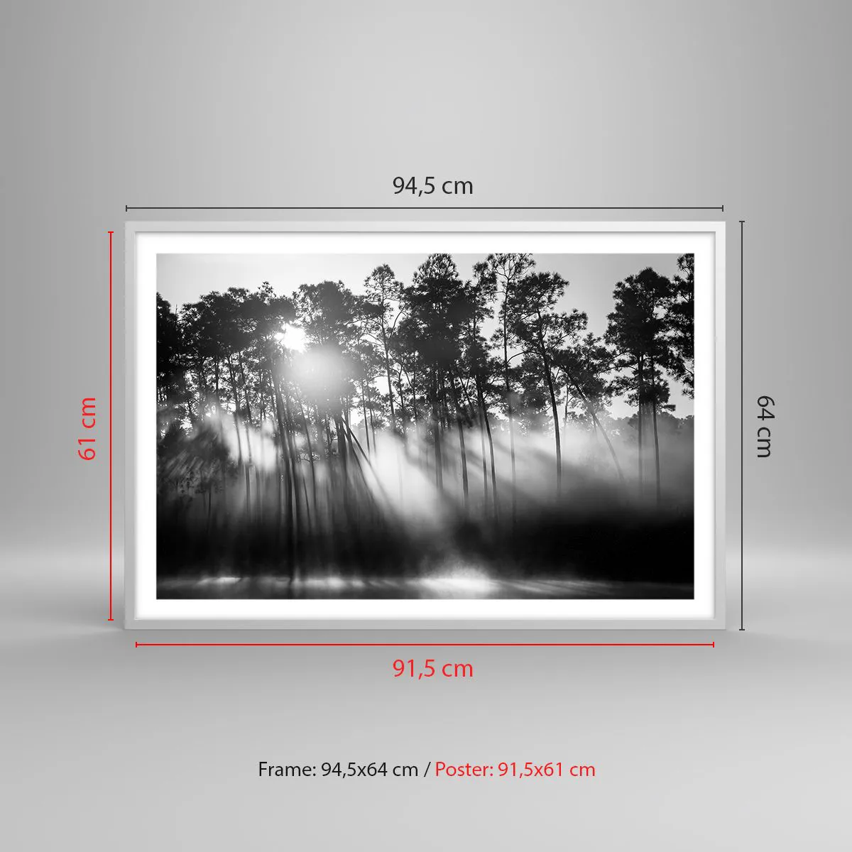 Plakat w białej ramie - Niepowstrzymane słońce - 91x61 cm