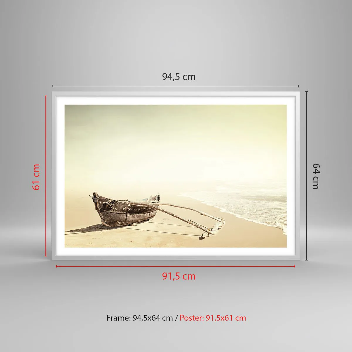 Affiche dans un cadre blanc - Poster - Mémoire des mers du sud - 91x61 cm