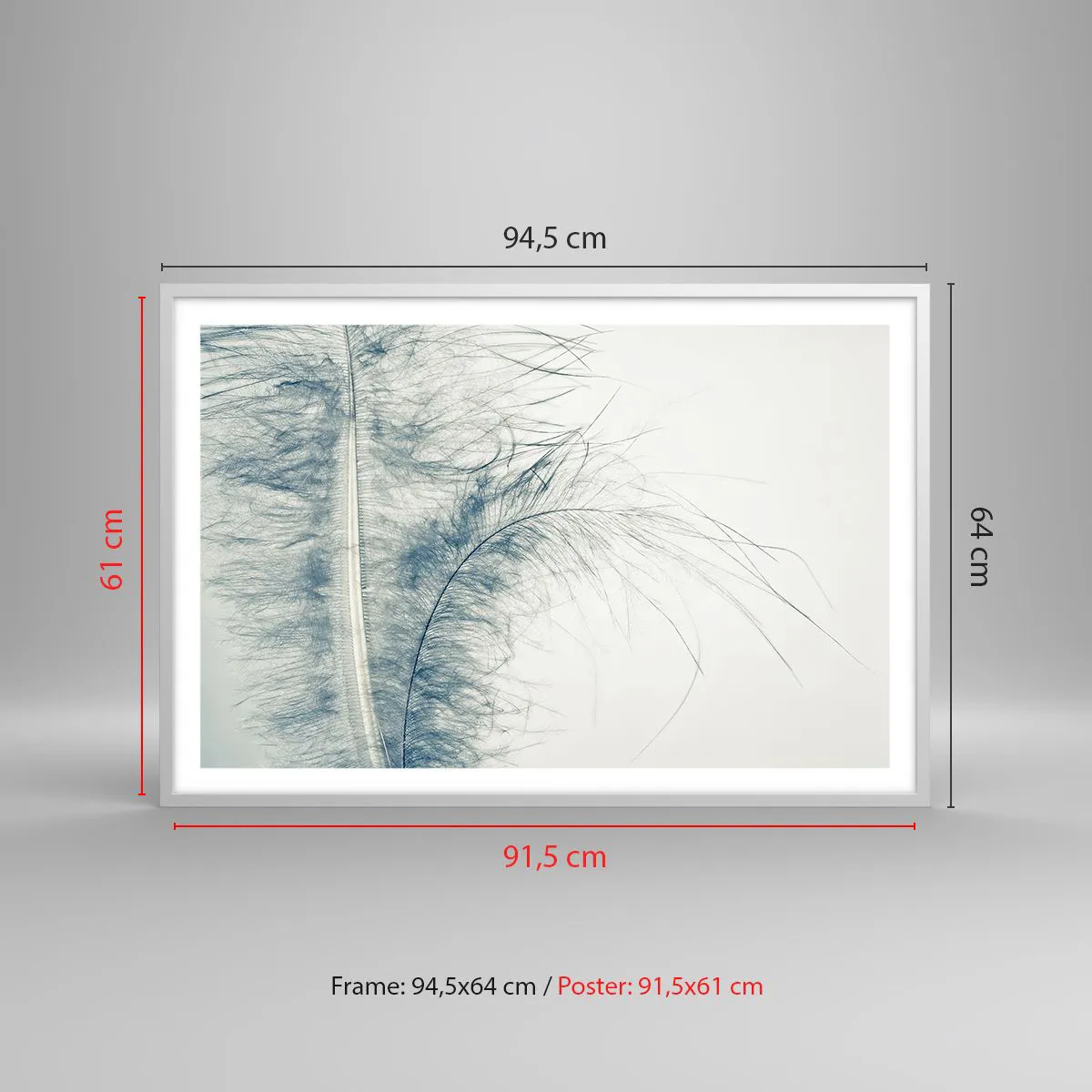 Poster in white frmae - Whisper of Nature - 91x61 cm