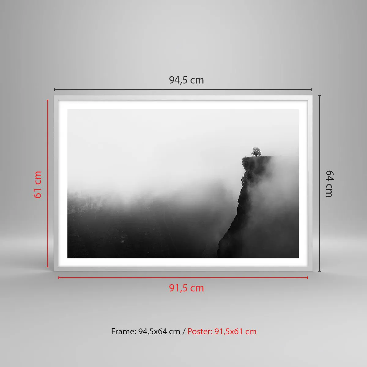 Poster în ramă albă - La capătul lumii - 91x61 cm