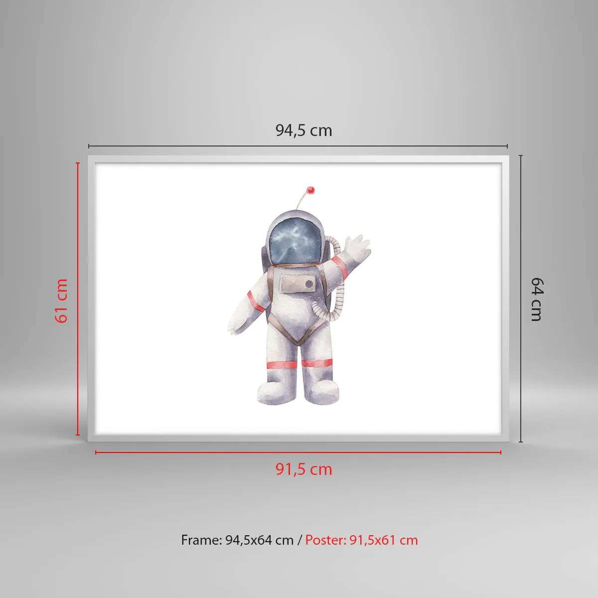 Affisch i vit ram - Det var allt för nu! - 91x61 cm