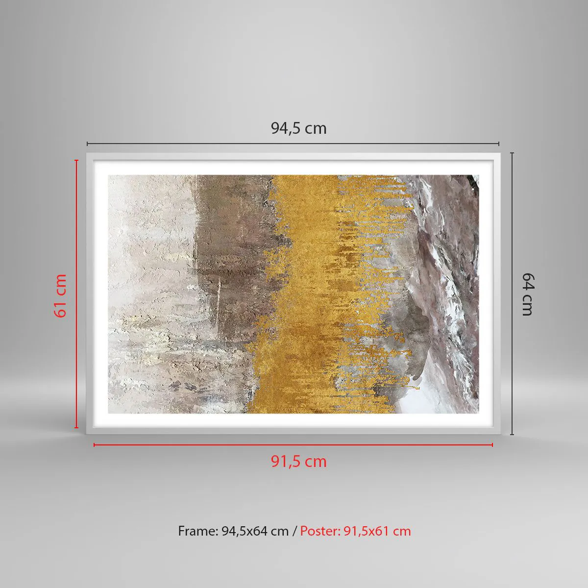 Affisch i vit ram - En gyllene explosion - 91x61 cm