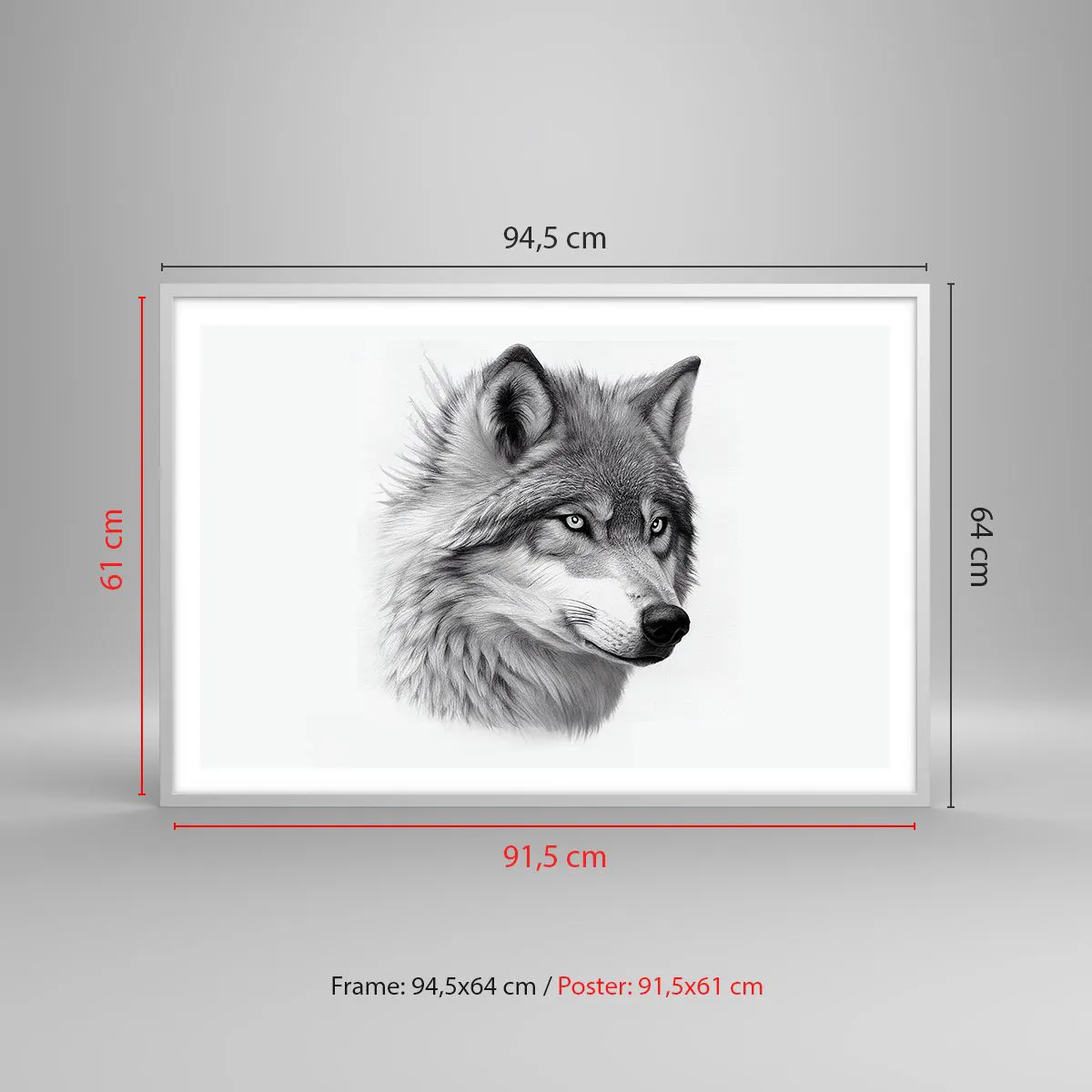 Affiche dans un cadre blanc - Poster - Alpha – sans aucun doute - 91x61 cm