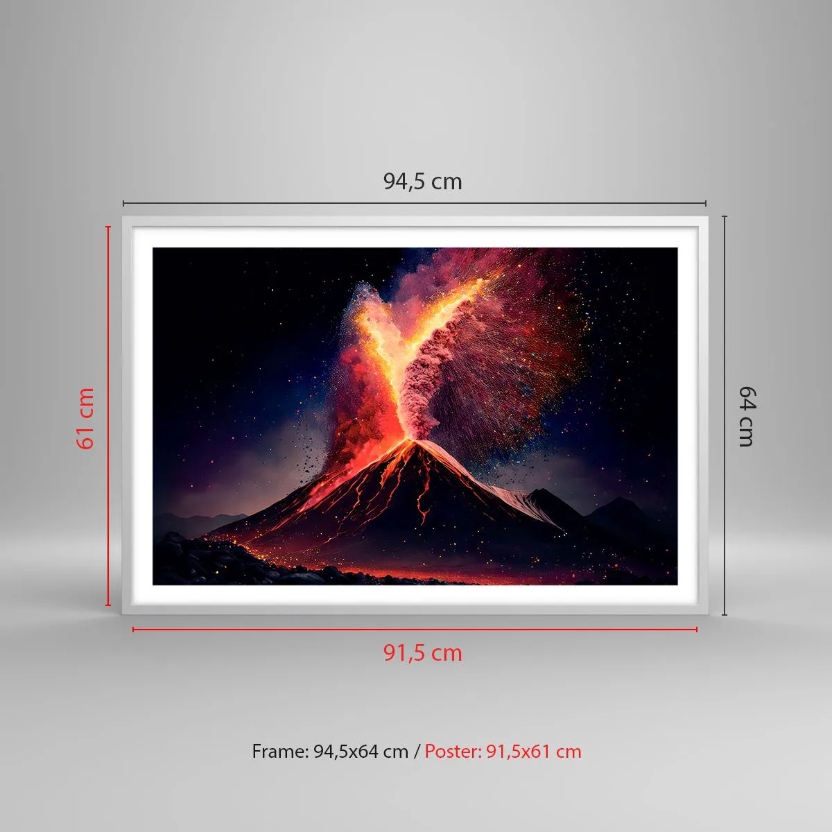 Plakát v bílém rámu - Krása a hrůza - 91x61 cm