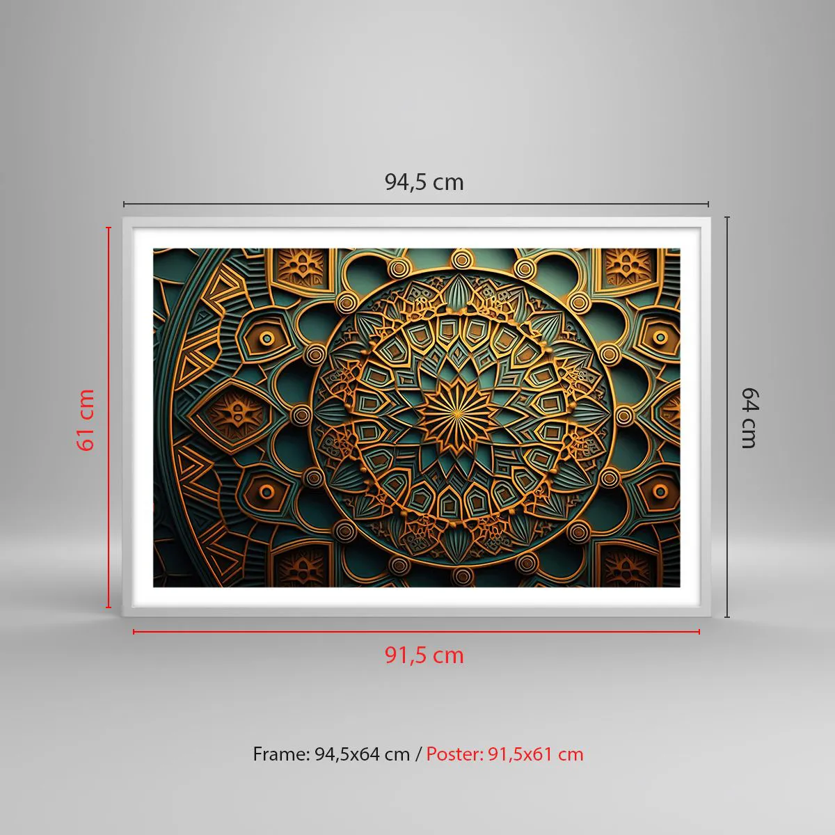 Affiche dans un cadre blanc - Poster - Dans une ambiance arabe - 91x61 cm