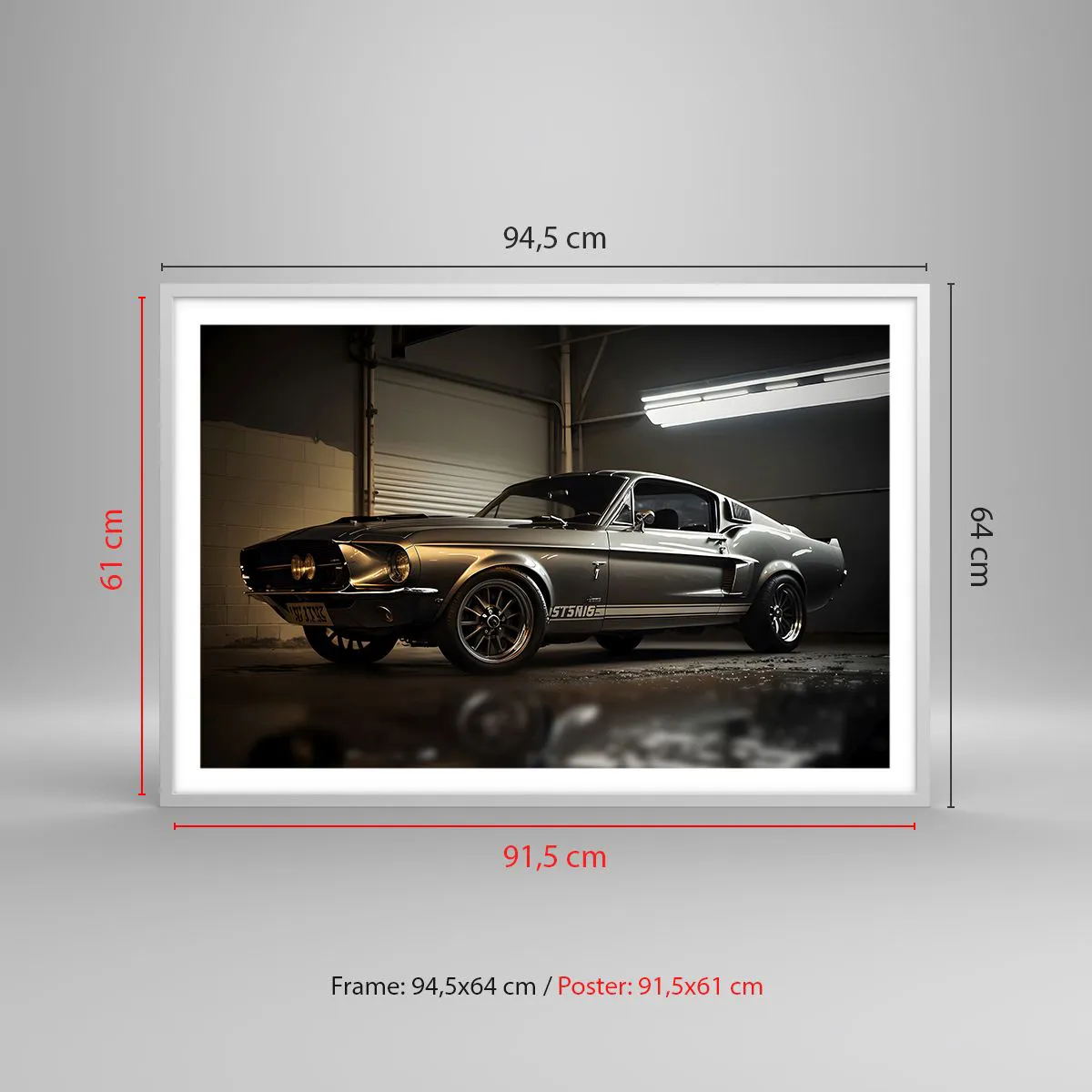 Poster in einem weißen Rahmen - Zurück in die Vergangenheit - 91x61 cm