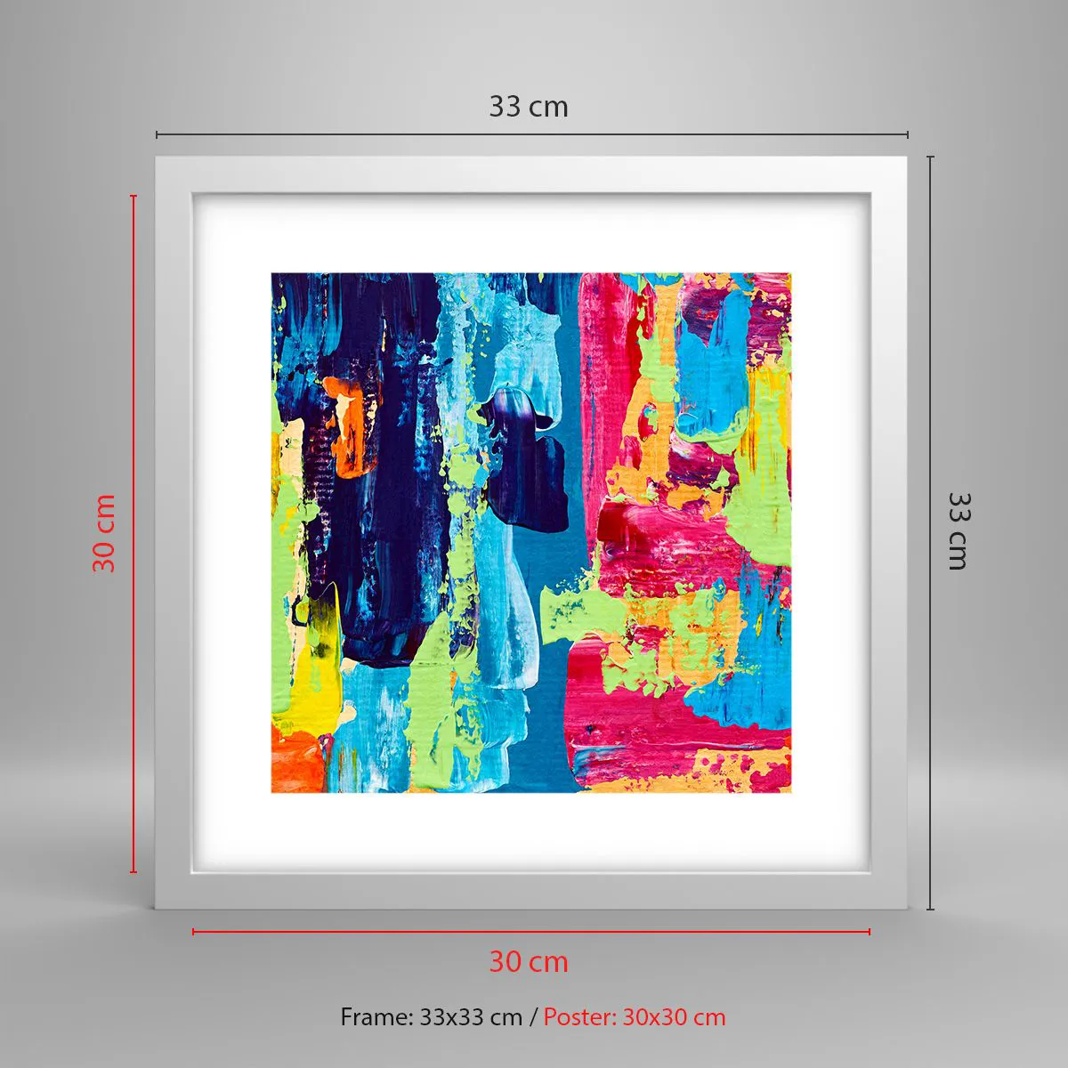 Poster in white frmae - Life Is Beautiful! - 30x30 cm