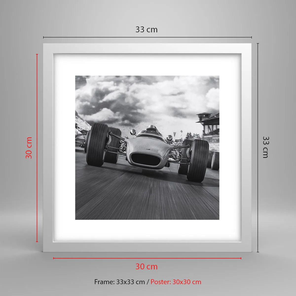 Póster en marco blanco - ¡Hay poder! - 30x30 cm