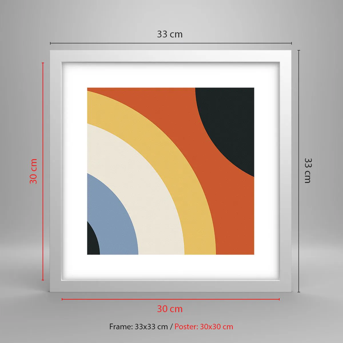 Affiche dans un cadre blanc - Poster - Vers son soi - 30x30 cm