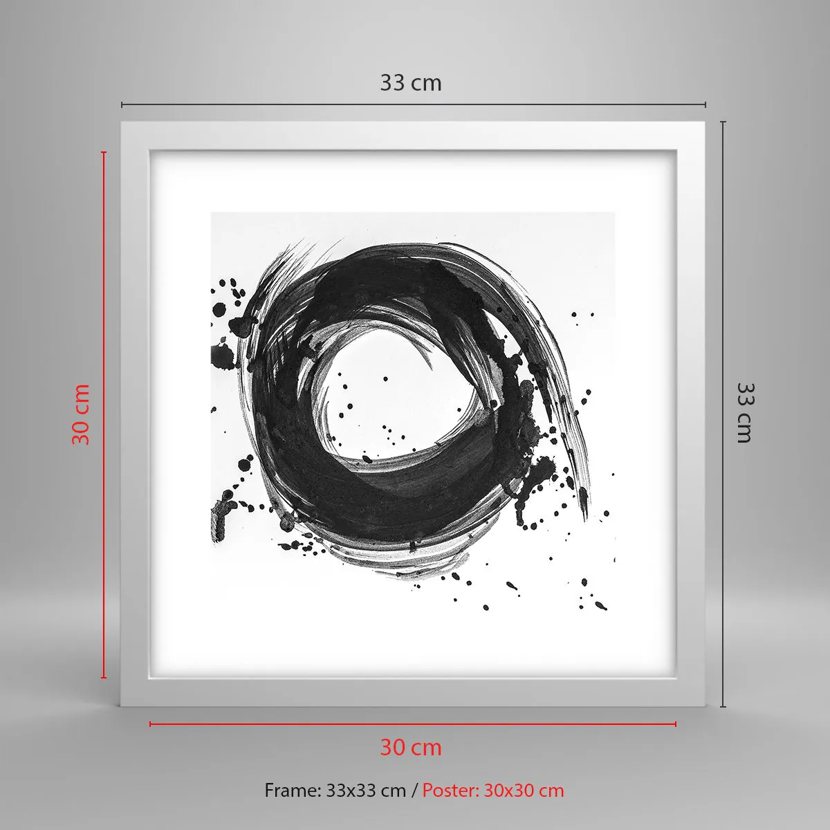 Poster in white frmae - Whirl of Creation - 30x30 cm