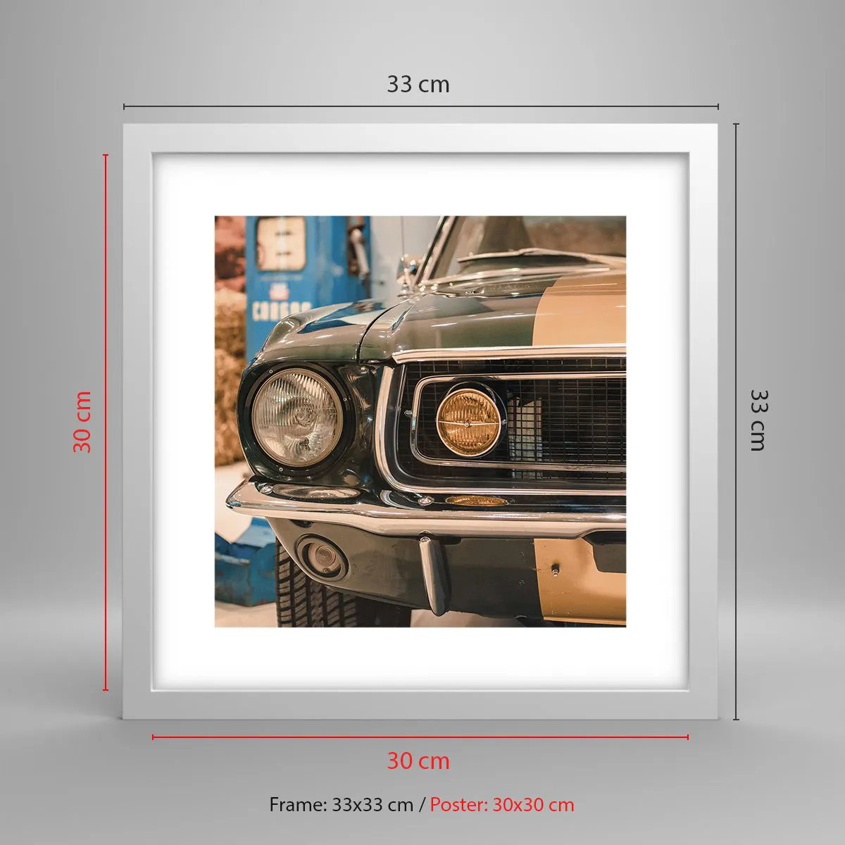 Pôster em moldura branca - Encontro com uma lenda - 30x30 cm