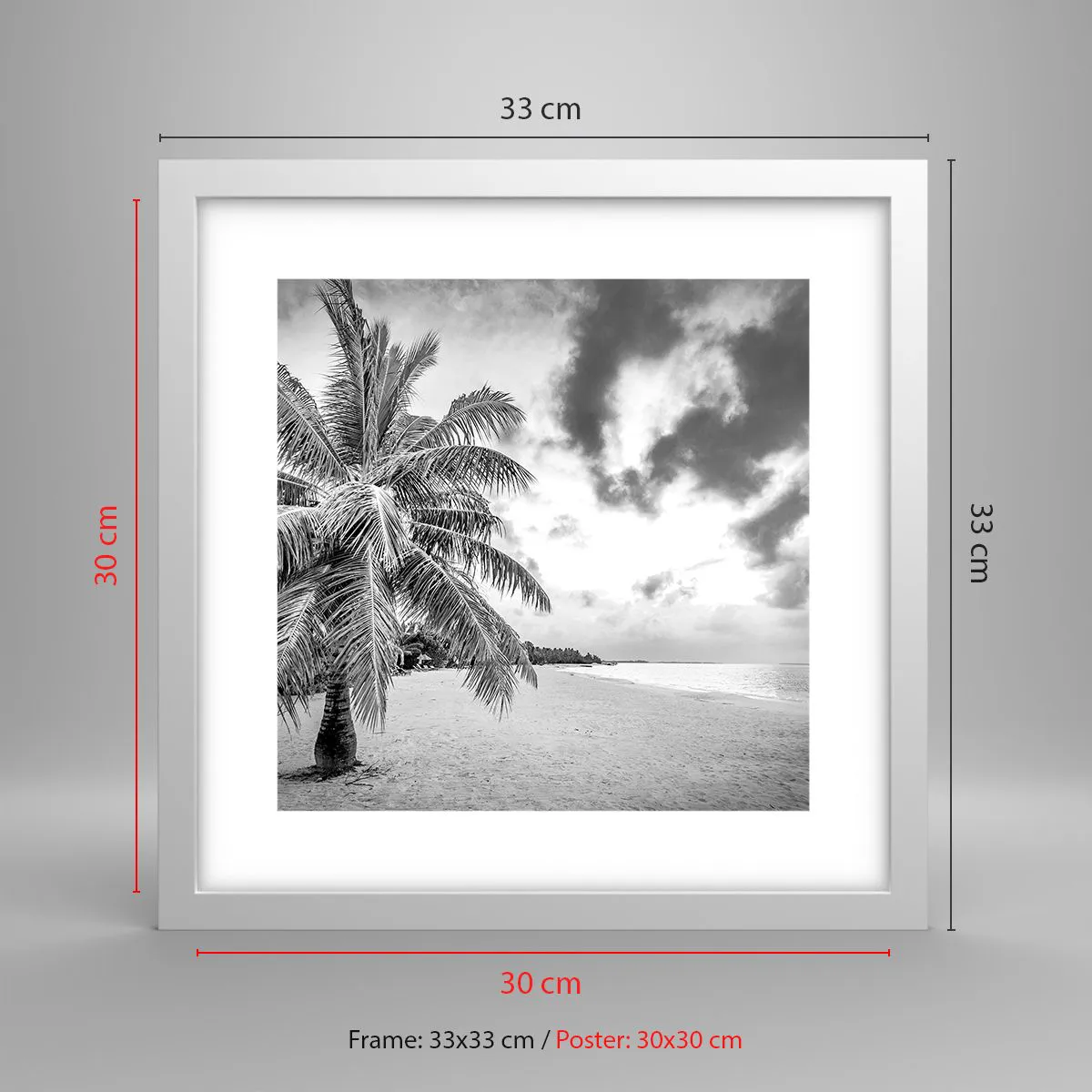 Plagát v bielom ráme - Keď túžiš po samote…. - 30x30 cm