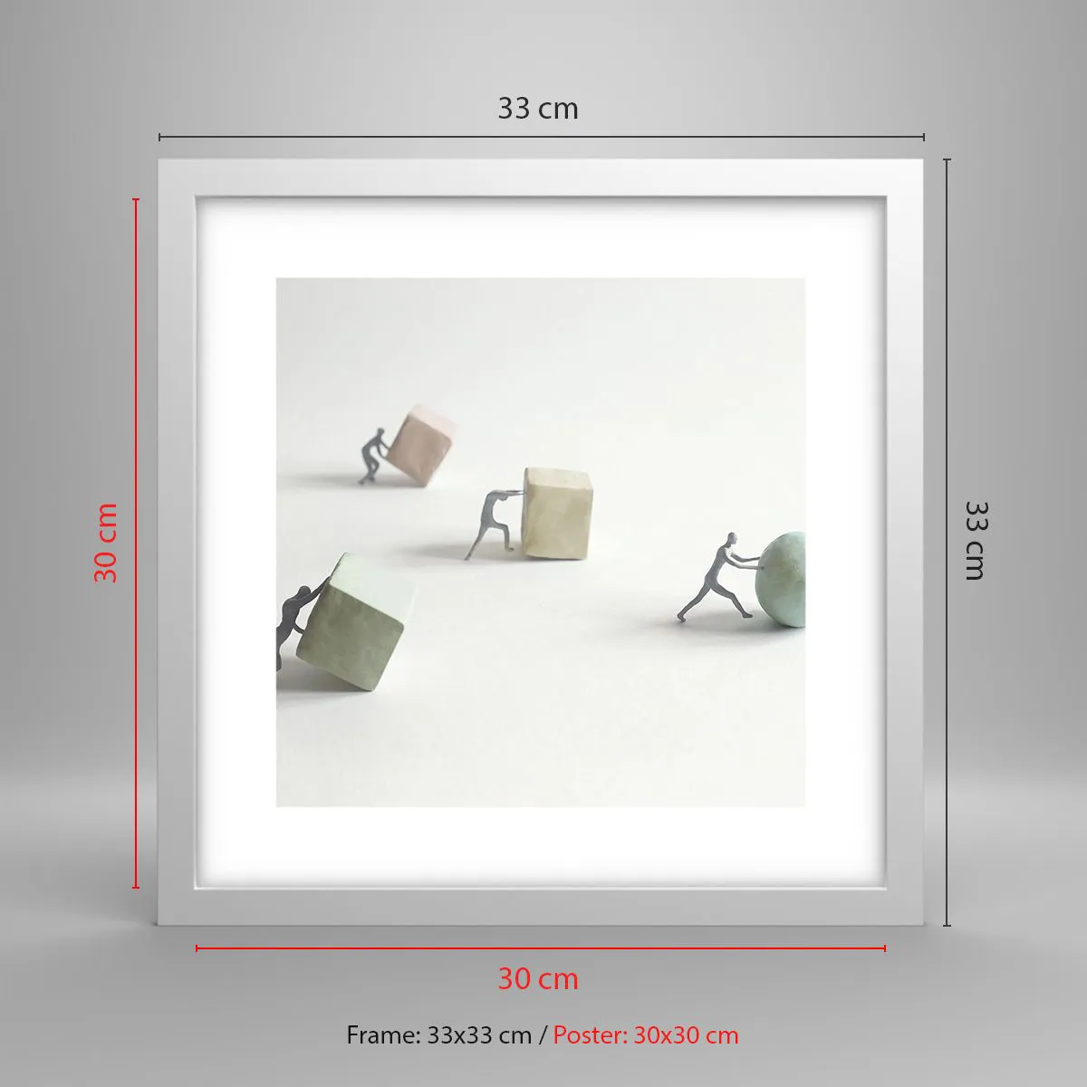 Poszter fekete keretben - Maga az élet - 30x30 cm