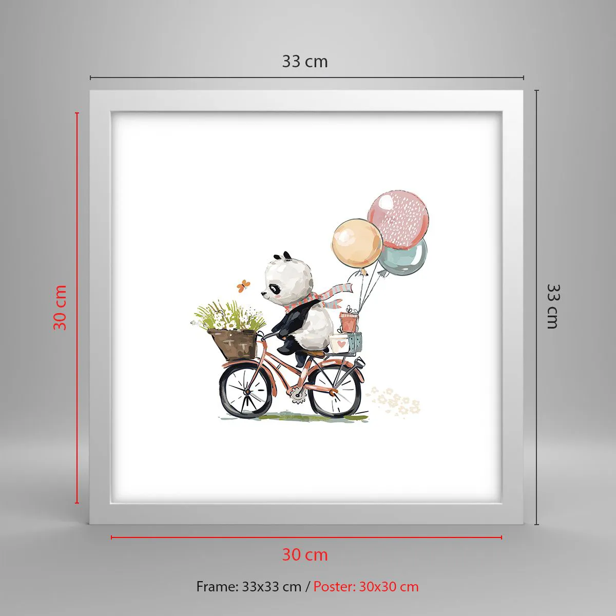 Affiche dans un cadre blanc - Poster - Jour de chance - 30x30 cm