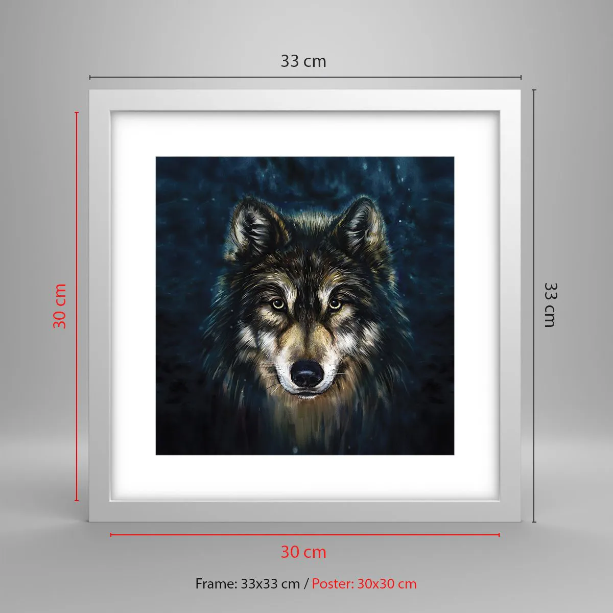 Affiche dans un cadre blanc - Poster - Alpha? Et oméga - 30x30 cm