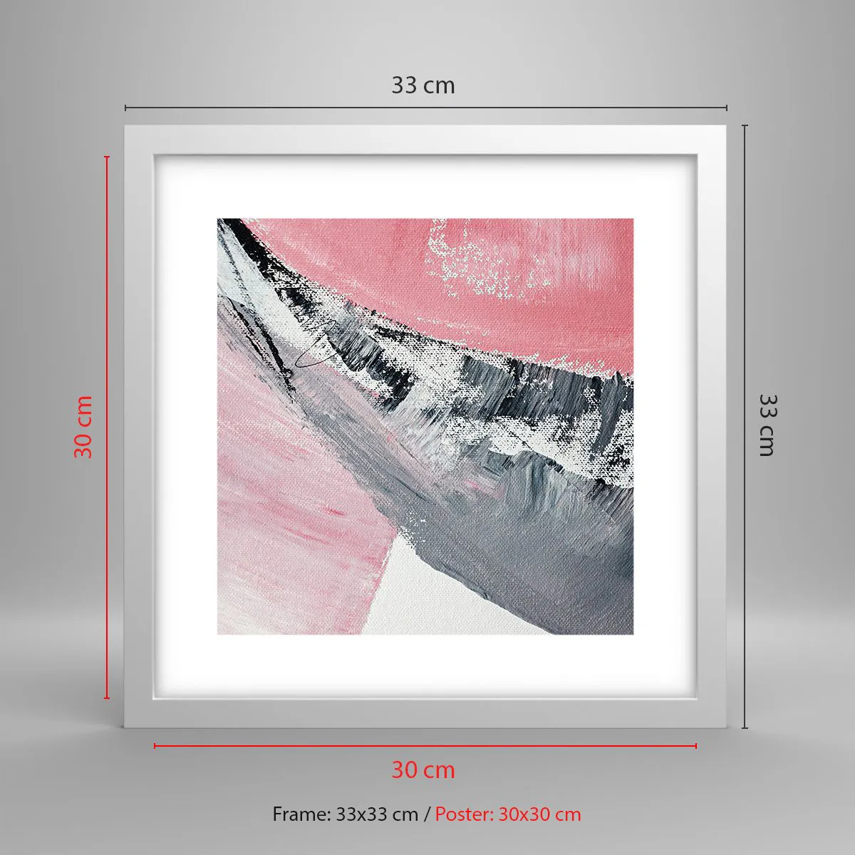Affisch i vit ram - Anpassad komposition - 30x30 cm