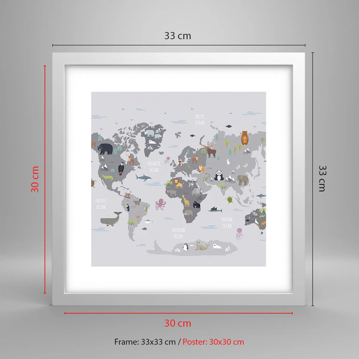 Affiche dans un cadre blanc - Poster - Dis-moi d'où tu viens... - 30x30 cm