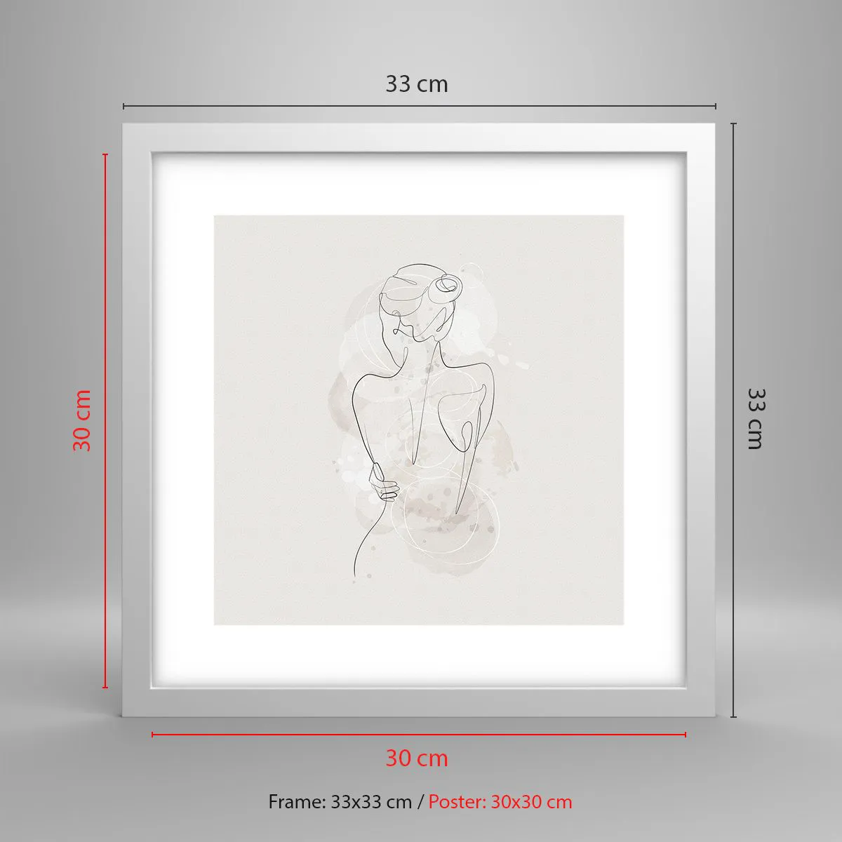 Plakát v bílém rámu - Jako citlivý nástroj - 30x30 cm