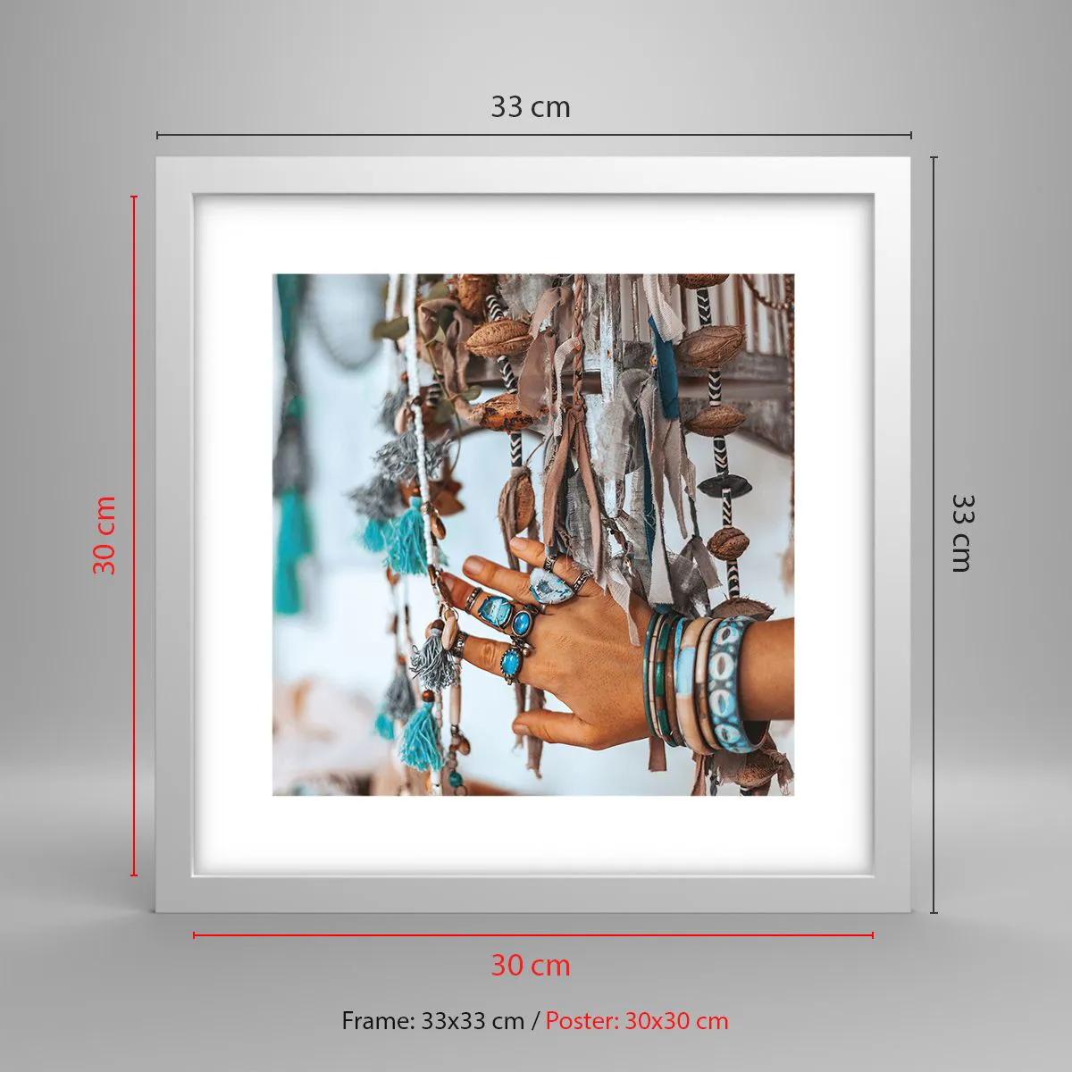 Poster in einem weißen Rahmen - Lokale Schätze - 30x30 cm