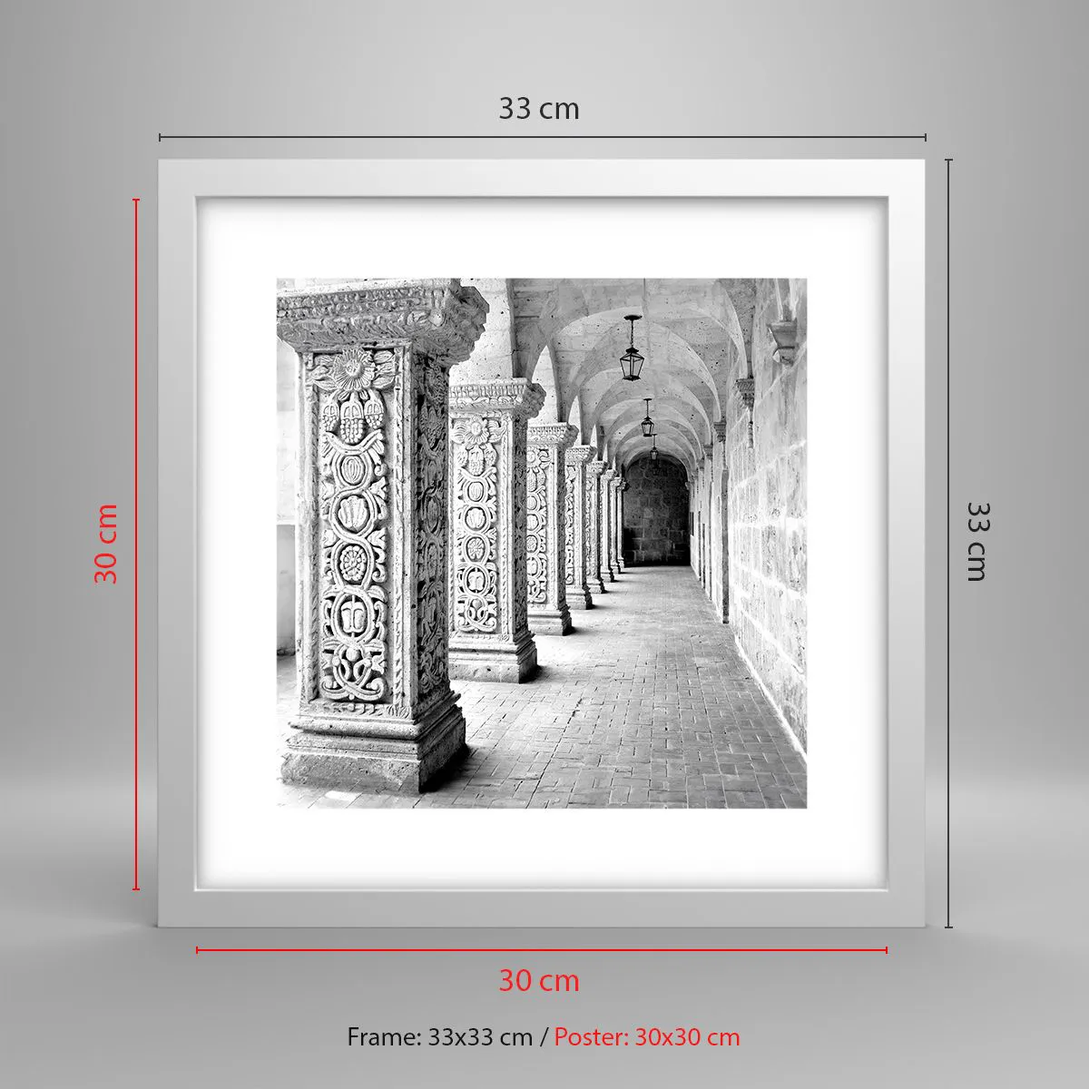 Plagát v bielom ráme - Kam…? - 30x30 cm