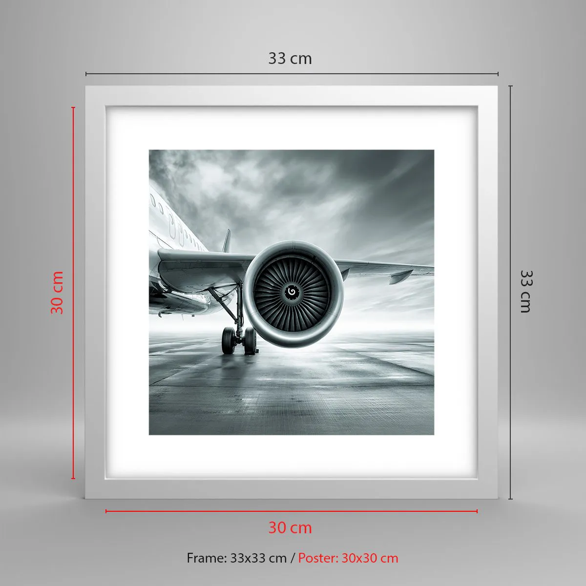 Póster en marco blanco - Hay poder - 30x30 cm