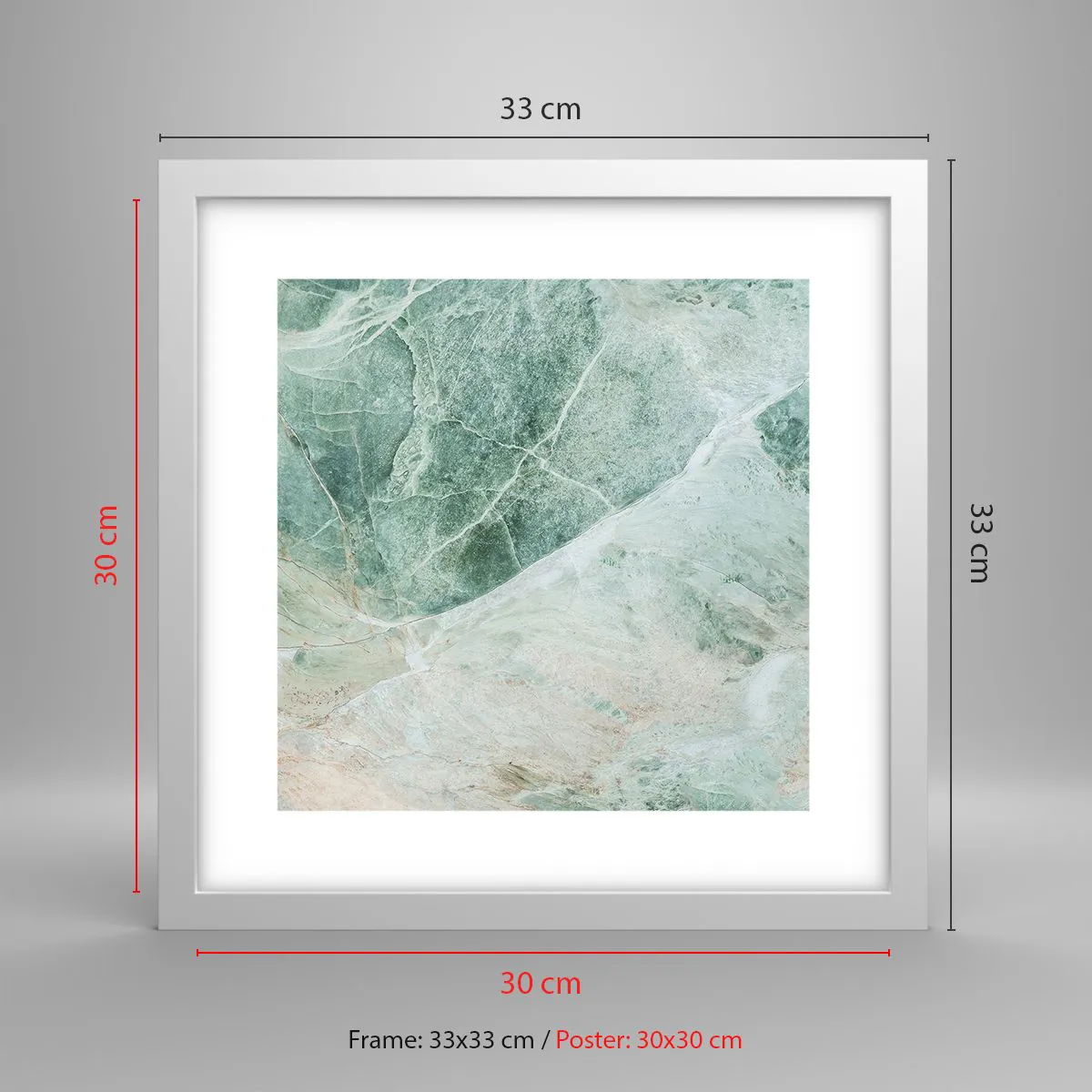 Affiche dans un cadre blanc - Poster - La noble froideur de la pierre - 30x30 cm