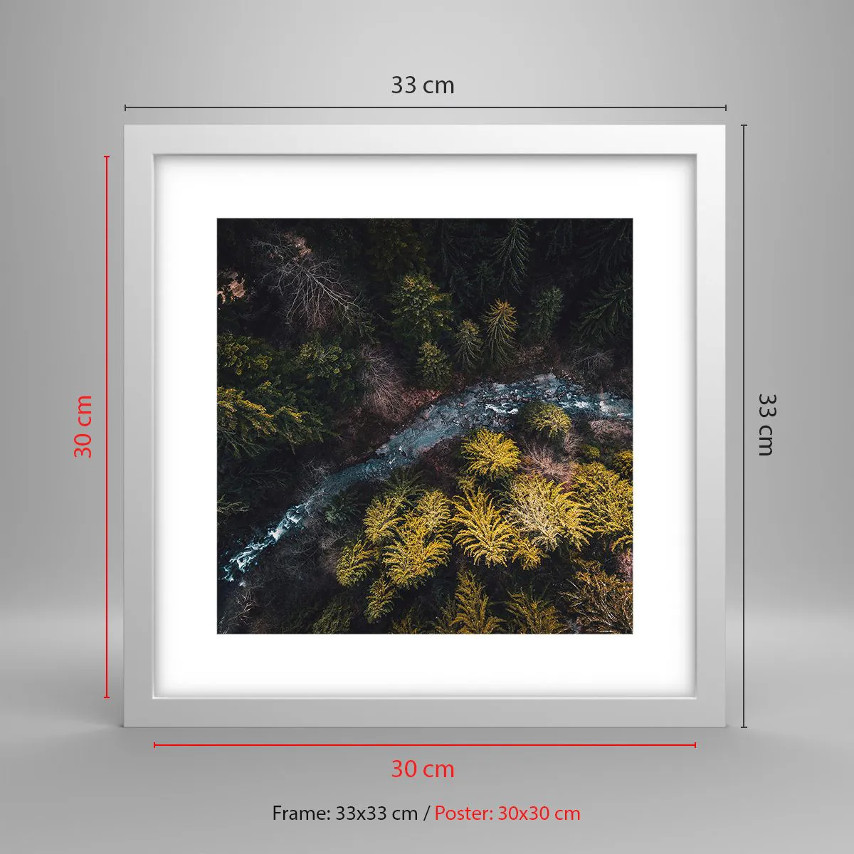 Póster en marco blanco - Rápido, cada vez más rápido - 30x30 cm