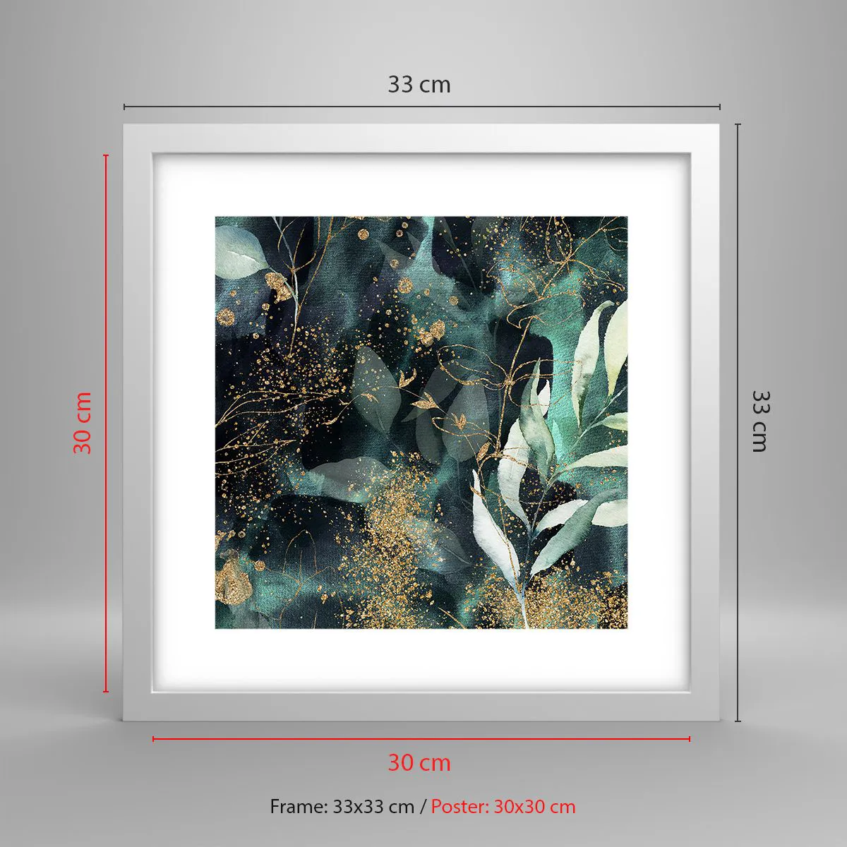 Poster in een witte lijst - Magische tuin - 30x30 cm