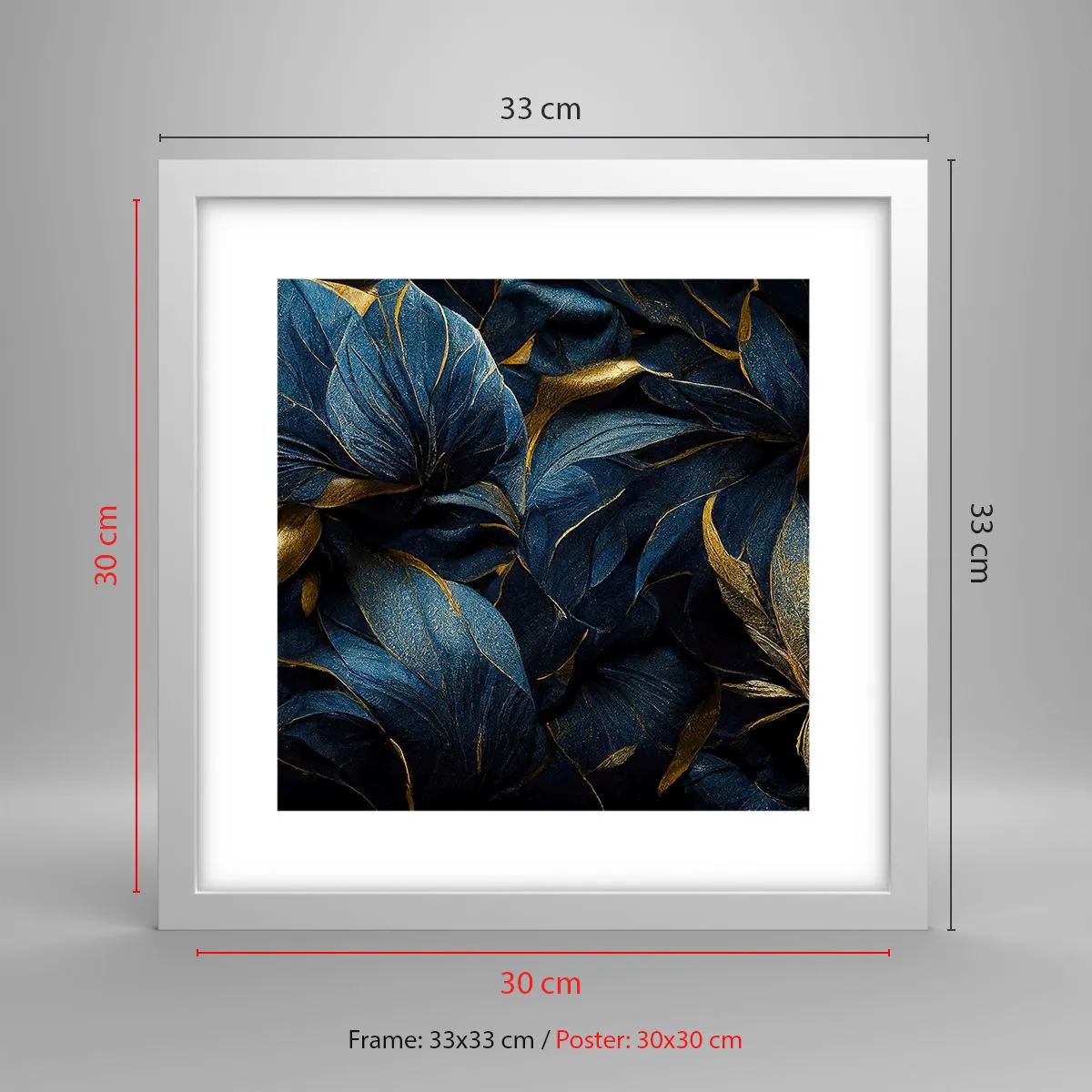 Poster in cornice bianca - Foderati d'oro - 30x30 cm