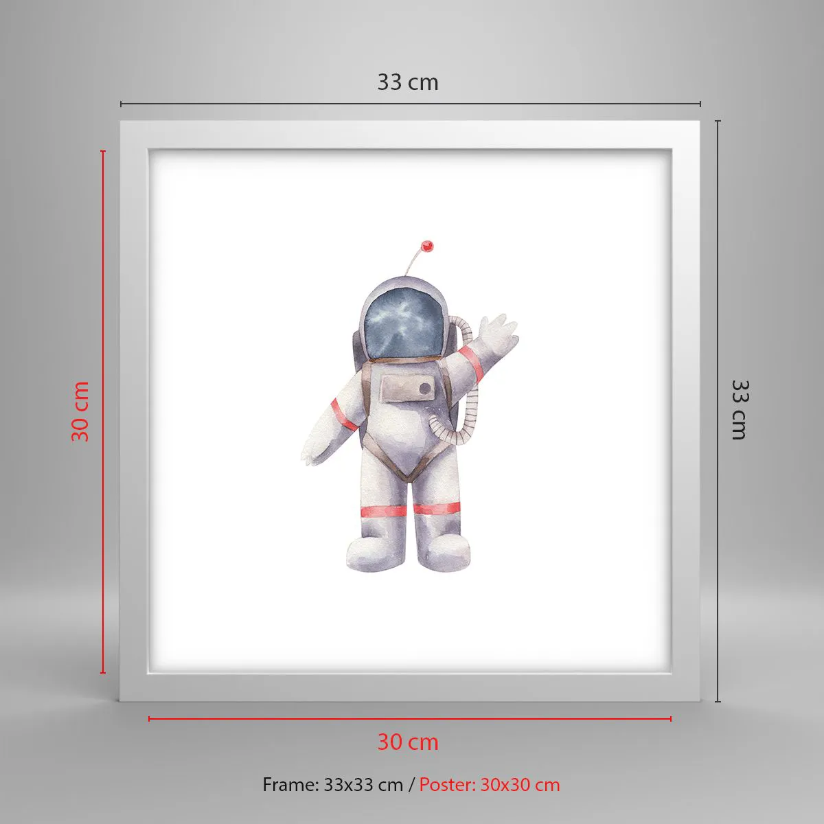 Affisch i vit ram - Det var allt för nu! - 30x30 cm